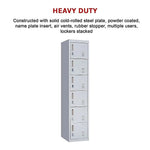 6-Door Locker for Office Gym Shed School Home Storage - Furniture > Office