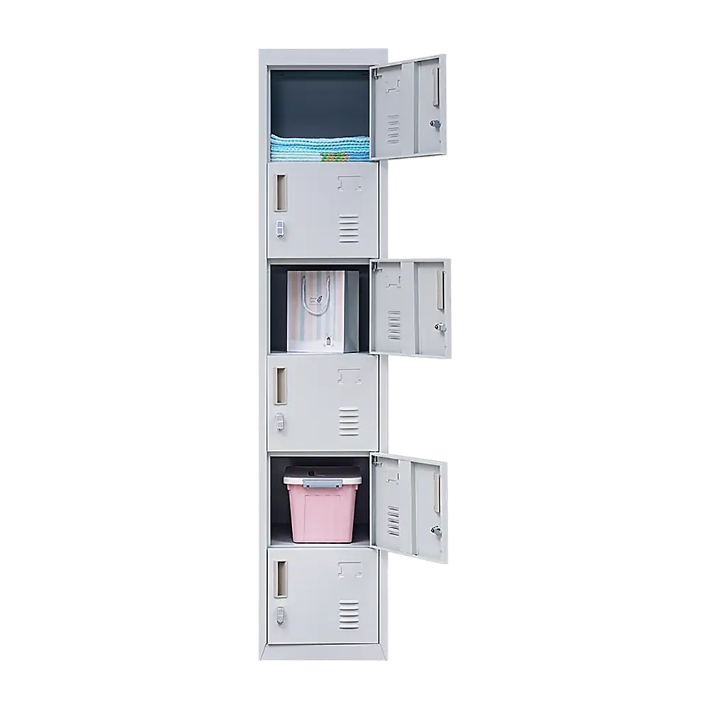 6-Door Locker for Office Gym Shed School Home Storage - Furniture > Office