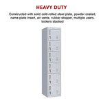 6-Door Locker for Office Gym Shed School Home Storage - Furniture > Office