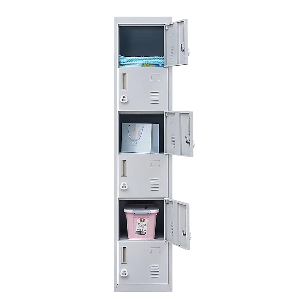 6-Door Locker for Office Gym Shed School Home Storage - Furniture > Office