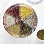 6 Grid Rotating Food Grain Dispenser 7.2L - Large Compartment Storage Container - Home & Garden > Kitchenware > Food