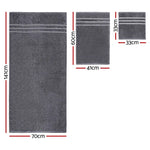 6 Pack Bath Towels Set Cotton Towel Grey - Home & Garden > Bathroom Accessories > Bath Towels & Robes