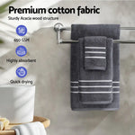 6 Pack Bath Towels Set Cotton Towel Grey - Home & Garden > Bathroom Accessories > Bath Towels & Robes