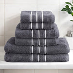 6 Pack Bath Towels Set Cotton Towel Grey - Home & Garden > Bathroom Accessories > Bath Towels & Robes