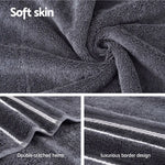 6 Pack Bath Towels Set Cotton Towel Grey - Home & Garden > Bathroom Accessories > Bath Towels & Robes