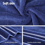 6 Pack Bath Towels Set Cotton Towel Navy - Home & Garden > Bathroom Accessories > Bath Towels & Robes