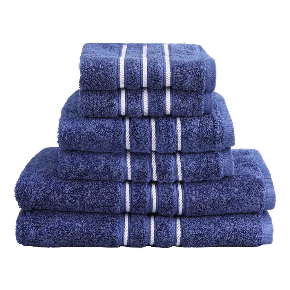 6 Pack Bath Towels Set Cotton Towel Navy - Home & Garden > Bathroom Accessories > Bath Towels & Robes