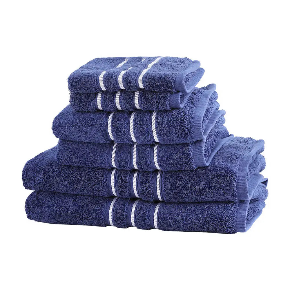 6 Pack Bath Towels Set Cotton Towel Navy - Home & Garden > Bathroom Accessories > Bath Towels & Robes