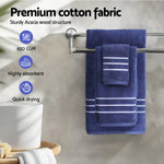 6 Pack Bath Towels Set Cotton Towel Navy - Home & Garden > Bathroom Accessories > Bath Towels & Robes
