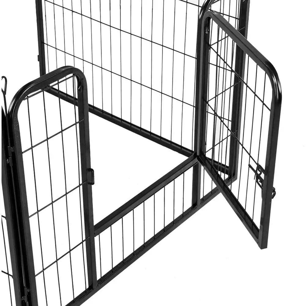 6 Panel Pet Dog Cat Bunny Puppy Play pen Playpen 60x80 cm Exercise Cage Dog Panel Fence - Pet Care > Dog Supplies > Dog