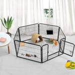 6 Panel Pet Dog Cat Bunny Puppy Play pen Playpen 60x80 cm Exercise Cage Dog Panel Fence - Pet Care > Dog Supplies > Dog