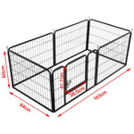 6 Panel Pet Dog Cat Bunny Puppy Play pen Playpen 60x80 cm Exercise Cage Dog Panel Fence - Pet Care > Dog Supplies > Dog