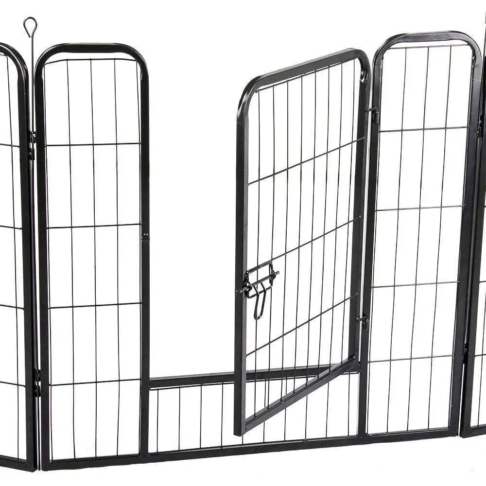 6 Panel Pet Dog Cat Bunny Puppy Play pen Playpen 80x80cm Exercise Cage Dog Panel Fence - Pet Care > Dog Supplies > Dog