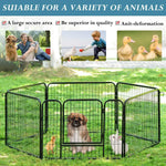 6 Panel Pet Dog Cat Bunny Puppy Play pen Playpen 80x80cm Exercise Cage Dog Panel Fence - Pet Care > Dog Supplies > Dog