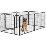 6 Panel Pet Dog Cat Bunny Puppy Play pen Playpen 80x80cm Exercise Cage Dog Panel Fence - Pet Care > Dog Supplies > Dog