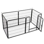 6 Panel Pet Dog Cat Bunny Puppy Play pen Playpen 80x80cm Exercise Cage Dog Panel Fence - Pet Care > Dog Supplies > Dog