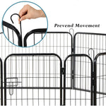 6 Panel Pet Dog Cat Bunny Puppy Play pen Playpen 80x80cm Exercise Cage Dog Panel Fence - Pet Care > Dog Supplies > Dog