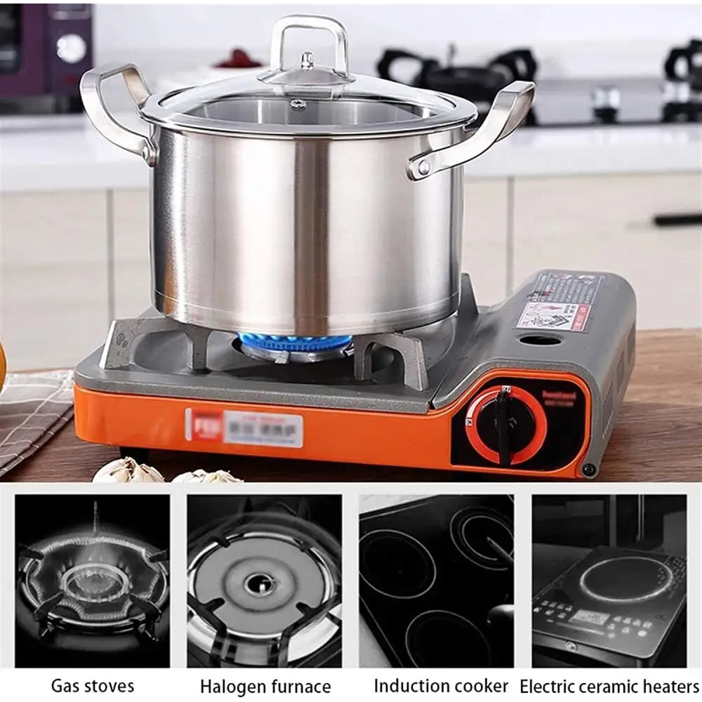 6 Pc Kitchen Sauce Pan Pots Set 430 Stainless Steel Cookware Set Milk stock Pot Pans Set - Home & Garden > Kitchenware