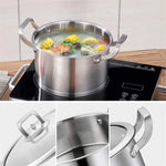 6 Pc Kitchen Sauce Pan Pots Set 430 Stainless Steel Cookware Set Milk stock Pot Pans Set - Home & Garden > Kitchenware