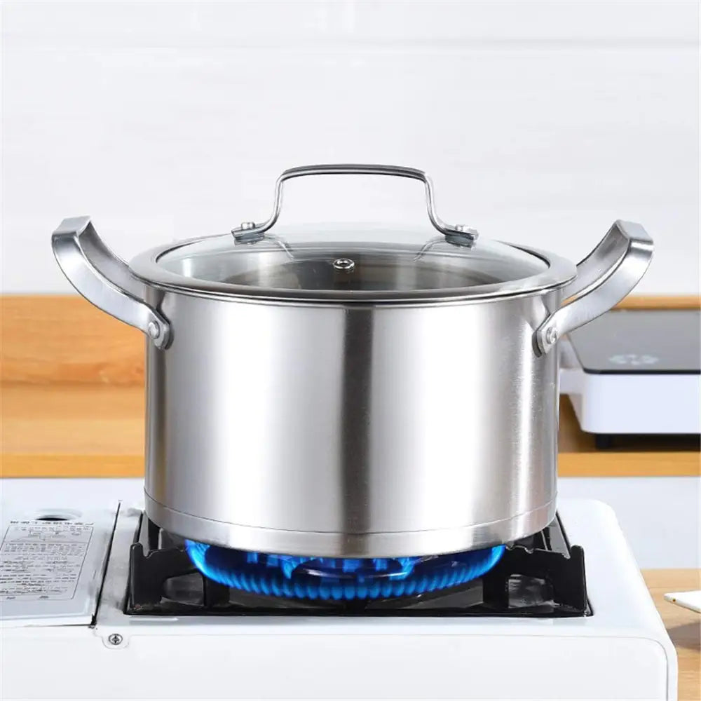 6 Pc Kitchen Sauce Pan Pots Set 430 Stainless Steel Cookware Set Milk stock Pot Pans Set - Home & Garden > Kitchenware
