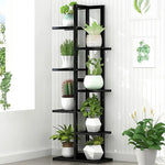 6 Tiers Vertical Bamboo Plant Stand Staged Flower Shelf Rack Outdoor Garden - Furniture > Office