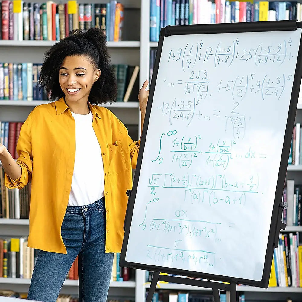 60 x 90cm Magnetic Writing Whiteboard Dry Erase w/ Height Adjustable Tripod Stand - Furniture > Office
