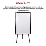 60 x 90cm Magnetic Writing Whiteboard Dry Erase w/ Height Adjustable Tripod Stand - Furniture > Office