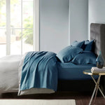 600 TC Egyptian Cotton Sateen Indigo Sheet Set Deep Queen by Park Avenue - Home & Garden > Bedding > Bed Sheets