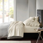 600 TC Egyptian Cotton Sateen Oatmeal Sheet Set Deep King by Park Avenue - Home & Garden > Bedding > Bed Sheets