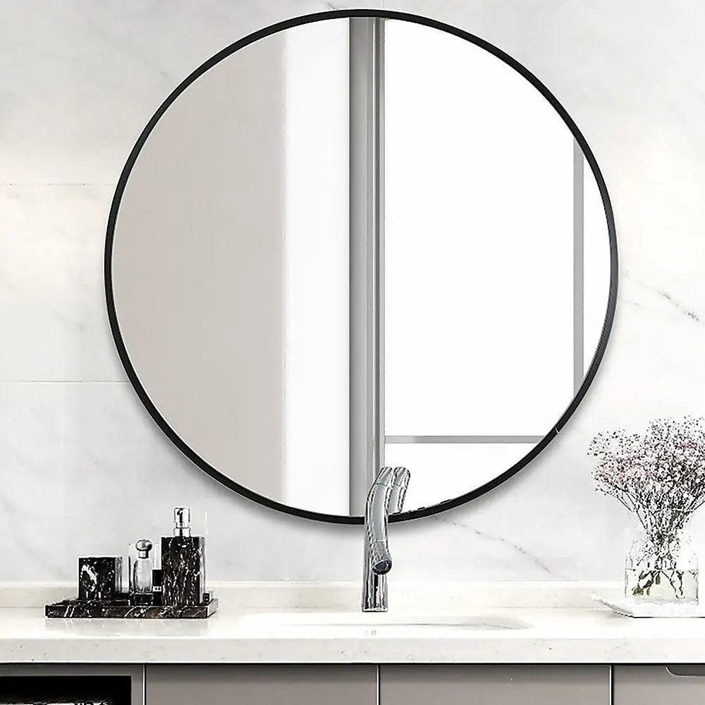 60cm Round Wall Mirror Bathroom Makeup Mirror by Della Francesca - Home & Garden > DIY > Kitchen & Bathroom DIY