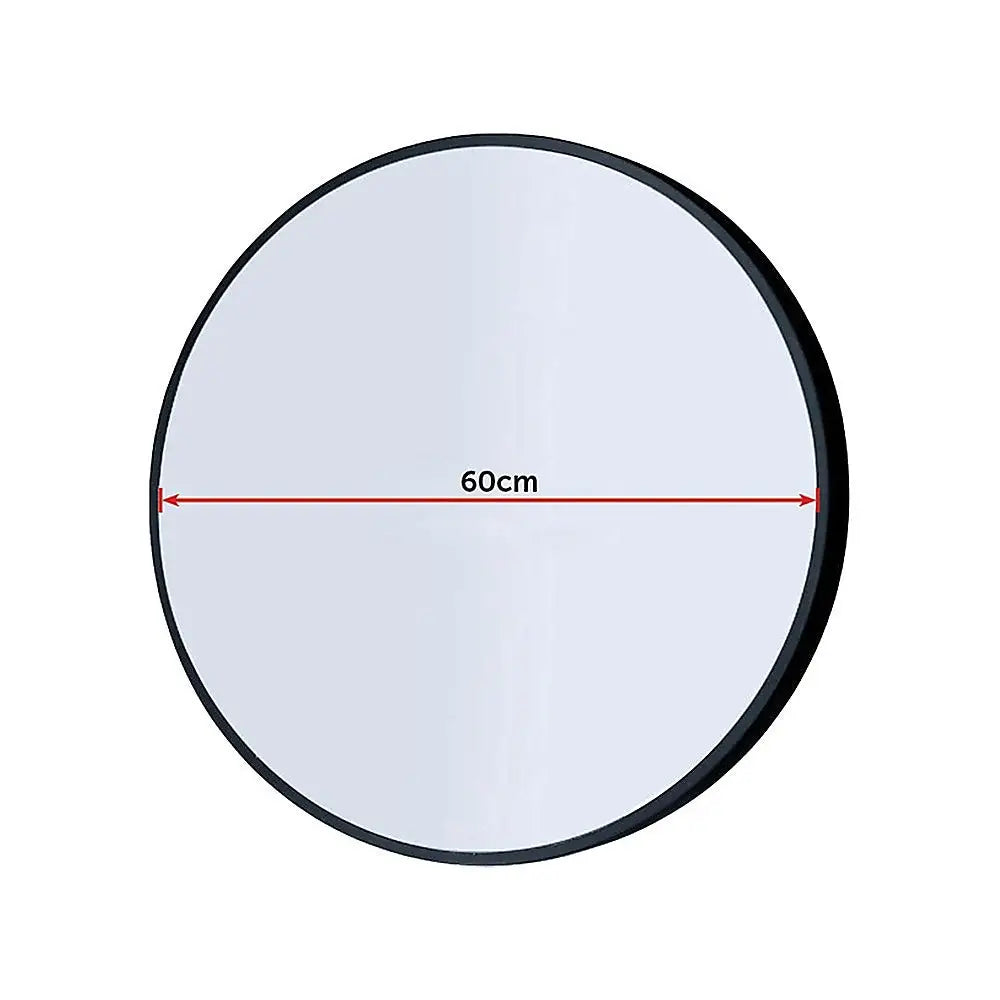 60cm Round Wall Mirror Bathroom Makeup Mirror by Della Francesca - Home & Garden > DIY > Kitchen & Bathroom DIY