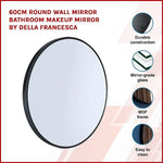 60cm Round Wall Mirror Bathroom Makeup Mirror by Della Francesca - Home & Garden > DIY > Kitchen & Bathroom DIY