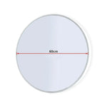 60cm Round Wall Mirror Bathroom Makeup Mirror by Della Francesca - Home & Garden > Bathroom Accessories