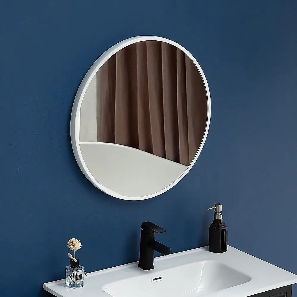 60cm Round Wall Mirror Bathroom Makeup Mirror by Della Francesca - Home & Garden > Bathroom Accessories