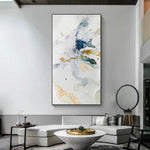 60cmx120cm Abstract Watercolour Style Black Frame Canvas Wall Art - Home & Garden > Wall Art