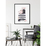60cmx90cm Fashion Book Black Frame Canvas Wall Art - Home & Garden > Wall Art