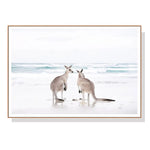 60cmx90cm Kangaroo Wood Frame Canvas Wall Art - Home & Garden > Wall Art