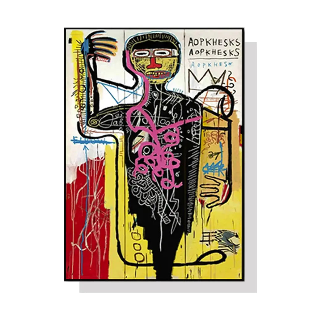 60cmx90cm Versus Medici Black Frame Canvas Wall Art - Home & Garden > Wall Art