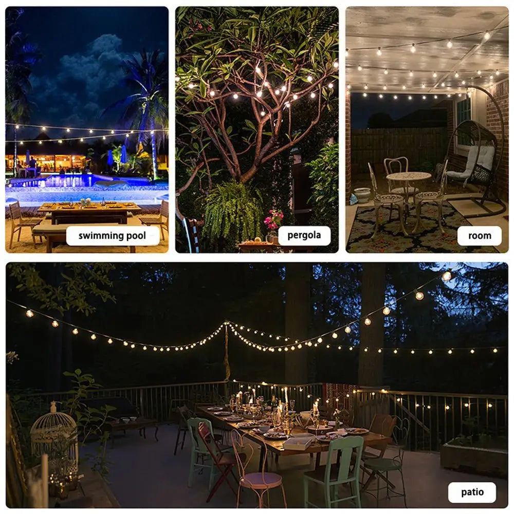 60M Festoon String Lights Kits Christmas Wedding Party Waterproof outdoor - Occasions > Party Lights