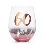 60th Birthday Blush Stemless - Home & Garden > Kitchenware