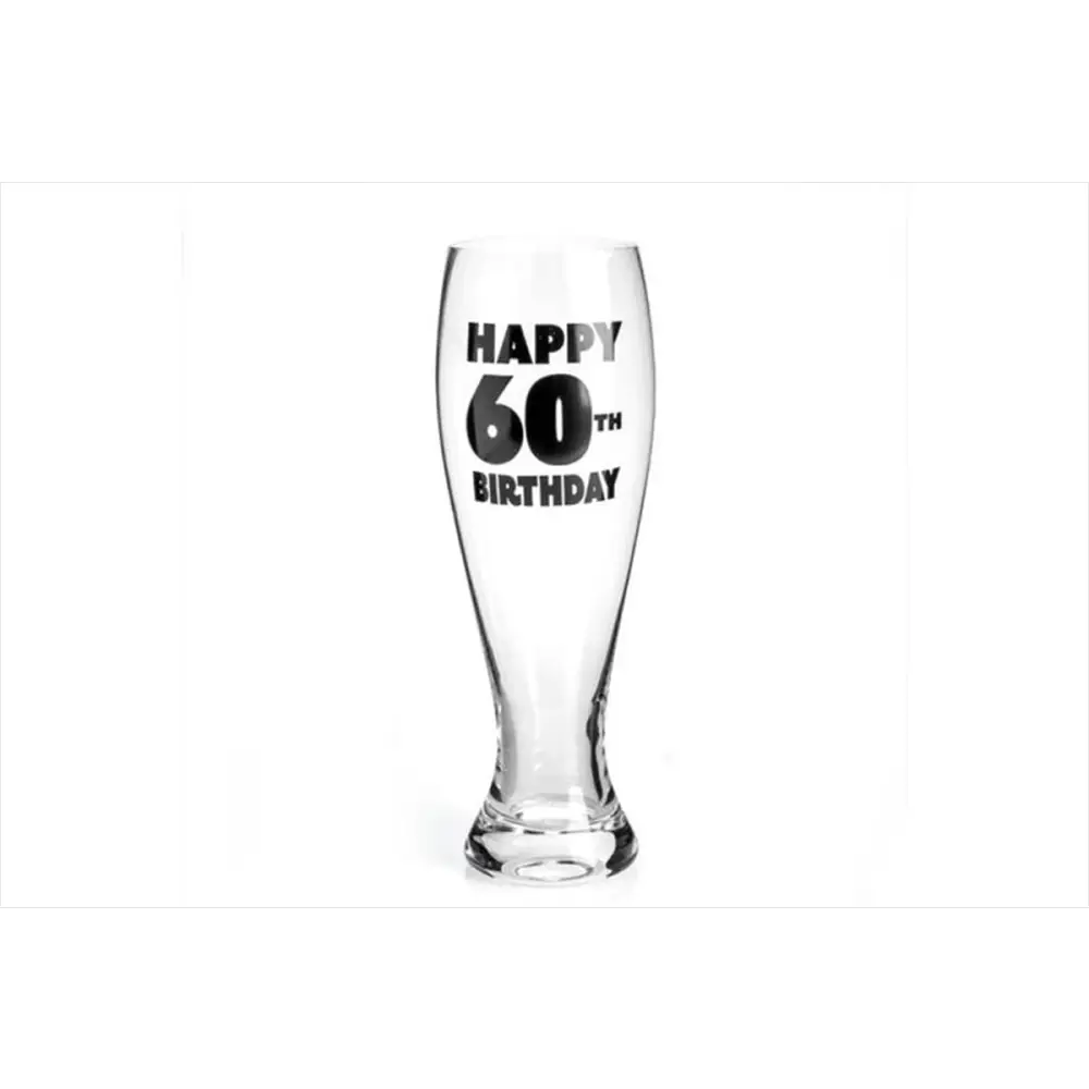 60th Birthday Pilsner Glass - Home & Garden > Kitchenware