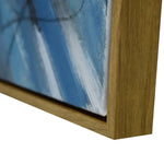 60X90cm Cerulean Gaze Dark Wood Framed Hand Painted Canvas Wall Art - Home & Garden > Wall Art