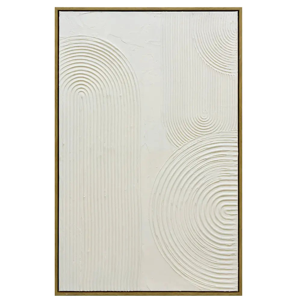60X90cm Ephemeral Echoes of Continuity Dark Wood Framed Hand Painted Canvas Wall Art - Home & Garden > Wall Art