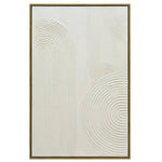 60X90cm Ephemeral Echoes of Continuity Dark Wood Framed Hand Painted Canvas Wall Art - Home & Garden > Wall Art