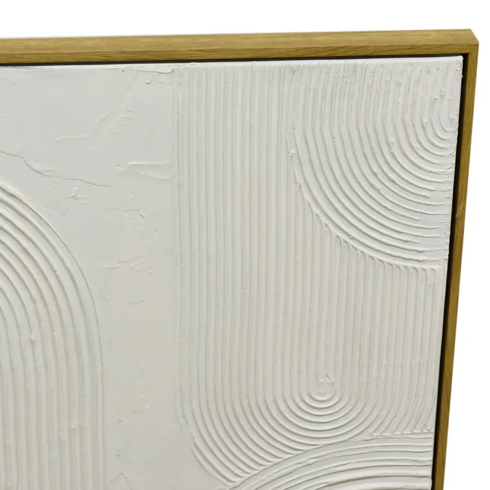 60X90cm Ephemeral Echoes of Continuity Dark Wood Framed Hand Painted Canvas Wall Art - Home & Garden > Wall Art