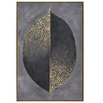 60X90cm Golden Dichotomy Gold Framed Hand Painted Canvas Wall Art - Home & Garden > Wall Art