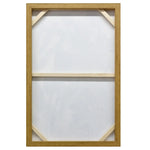 60X90cm Golden Plume Dark Wood Framed Canvas Wall Art - Home & Garden > Wall Art