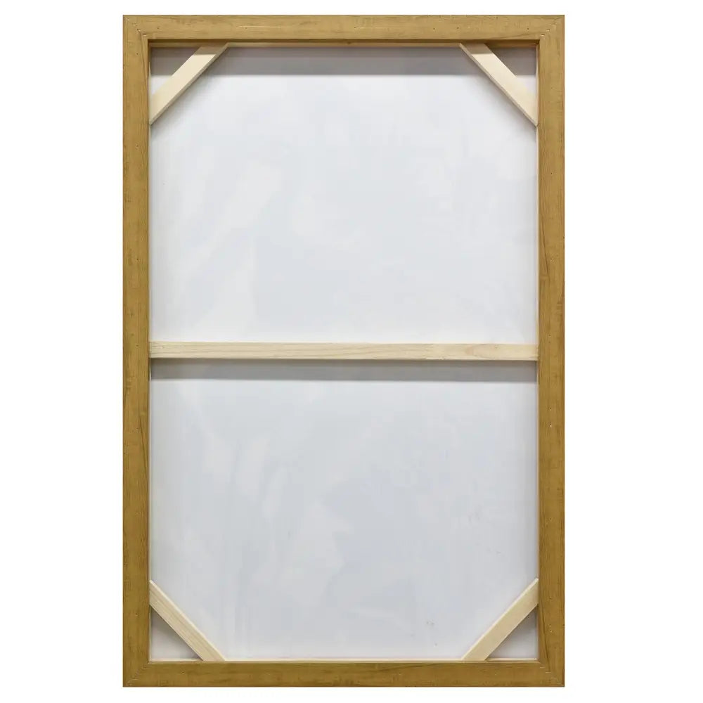 60X90cm Golden Plume Dark Wood Framed Canvas Wall Art - Home & Garden > Wall Art