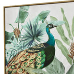 60X90cm Golden Plume Dark Wood Framed Canvas Wall Art - Home & Garden > Wall Art