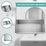 641 x 336 x 101mm Shower Niche Double Shelf Organizer No Tile Needed in Stainless Steel Finish - Home & Garden > DIY >